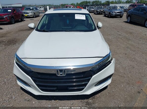 1HGCV1F59JA197089 2018 HONDA ACCORD White Instrument cluster view