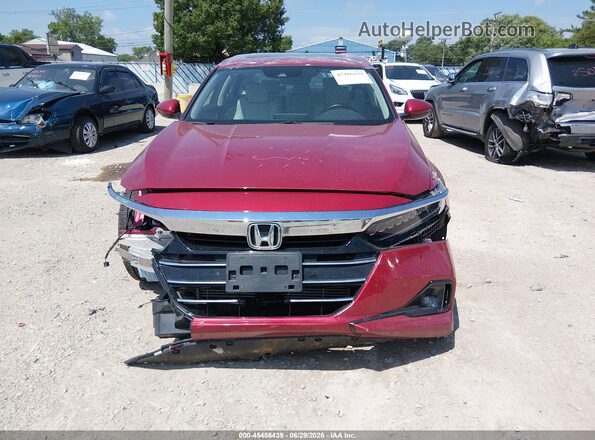 1HGCV1F59MA003004 2021 HONDA ACCORD Red Սարքավորումների վահանակի տեսք