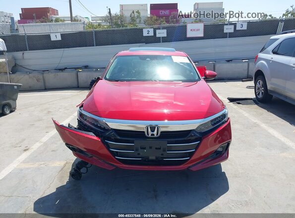1HGCV1F59NA045660 2022 HONDA ACCORD Red Вид щитка приладів