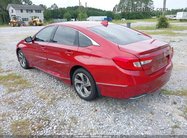 1HGCV1F5XJA162285 2018 HONDA ACCORD Red Задня ліва чверть