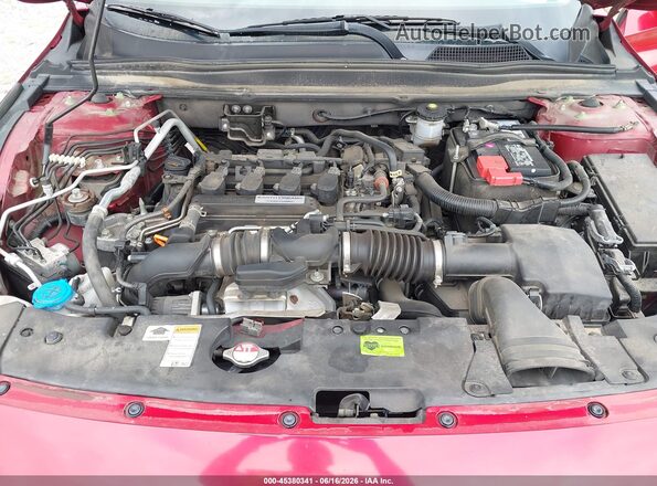 1HGCV1F5XJA162285 2018 HONDA ACCORD Red Вид ззаду
