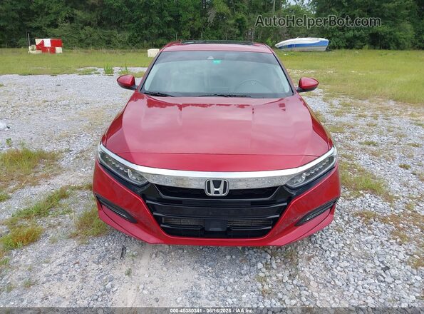 1HGCV1F5XJA162285 2018 HONDA ACCORD Red Вид щитка приладів