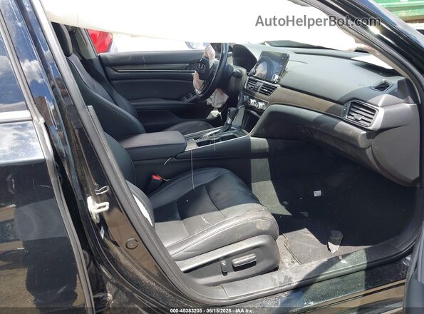 1HGCV1F5XKA044318 2019 HONDA ACCORD Black Vista interior delantera