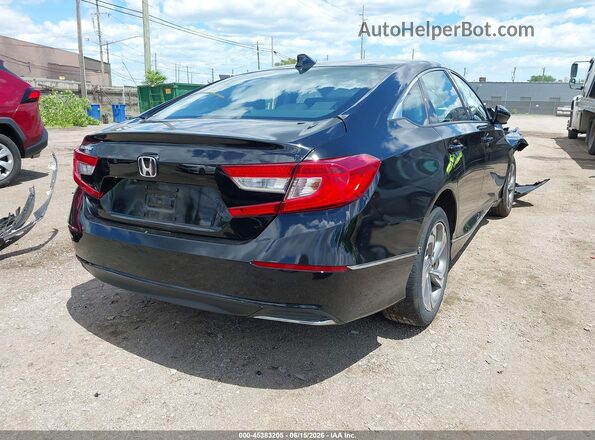 1HGCV1F5XKA044318 2019 HONDA ACCORD Black Trasero derecho