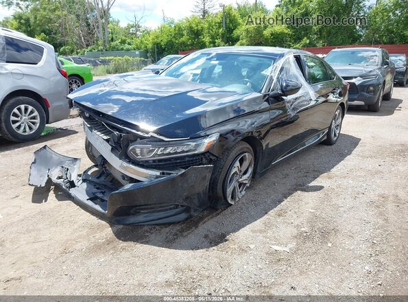 1HGCV1F5XKA044318 2019 HONDA ACCORD Black Vista tres cuartos delantera izquierda