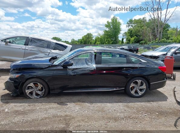1HGCV1F5XKA044318 2019 HONDA ACCORD Black Vista interior trasera