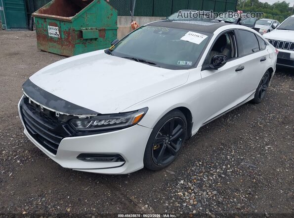 1HGCV1F5XKA147156 2019 HONDA ACCORD White Front left
