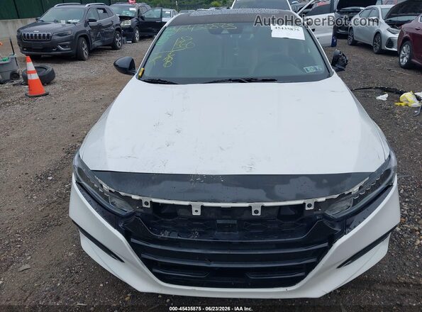 1HGCV1F5XKA147156 2019 HONDA ACCORD White Instrument cluster view
