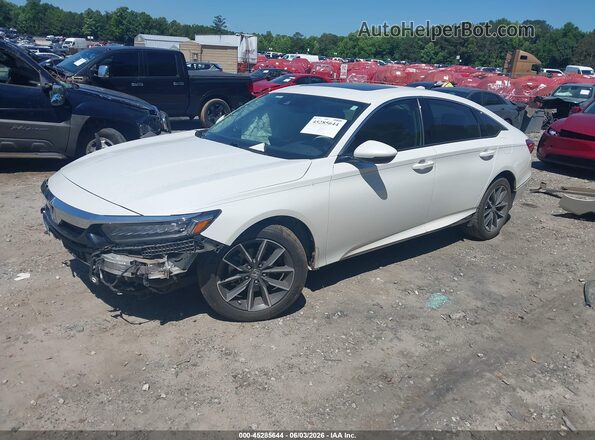 1HGCV1F5XMA111650 2021 HONDA ACCORD White Առջևի ձախ երեք քառորդ տեսարան