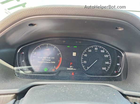 1HGCV1F61JA162684 2018 HONDA ACCORD Gray Սարքավորումների վահանակի տեսք