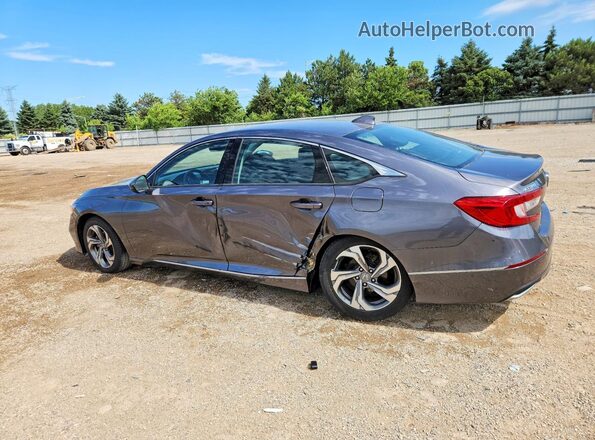 1HGCV1F61JA162684 2018 HONDA ACCORD Gray Հետևի ձախ