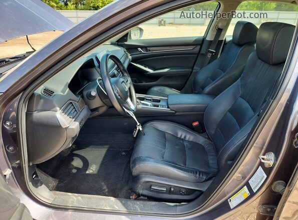 1HGCV1F61JA162684 2018 HONDA ACCORD Gray Սալոնի դիմացի տեսք