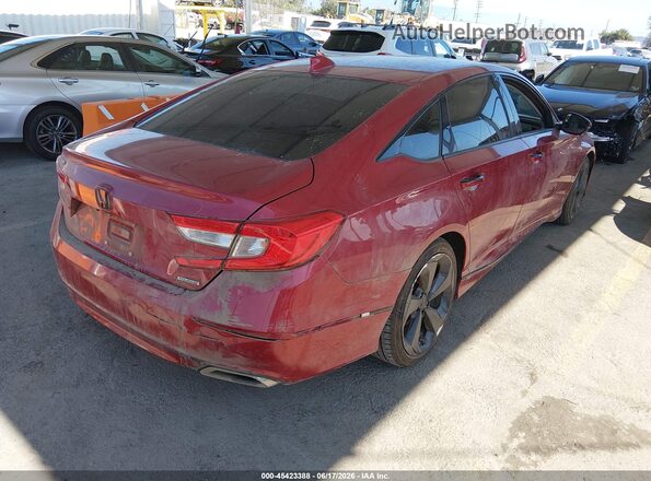 1HGCV1F90JA004069 2018 HONDA ACCORD Red უკანა მარჯვენა