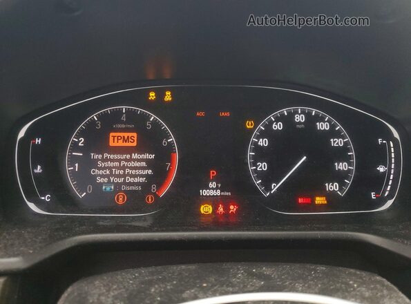 1HGCV1F91JA004159 2018 HONDA ACCORD White Widok zestawu wskaźników