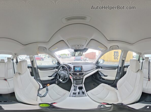 1HGCV1F91JA004159 2018 HONDA ACCORD White Widok naklejki z numerem VIN