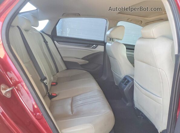 1HGCV1F91JA073160 2018 HONDA ACCORD Красный Вид задних сидений