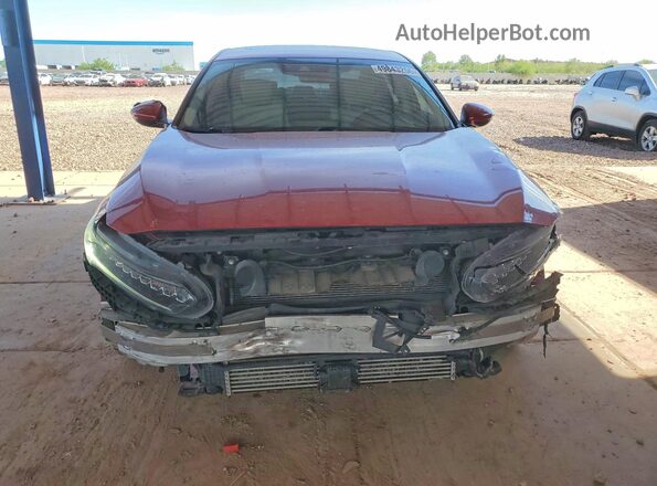 1HGCV1F91JA073160 2018 HONDA ACCORD Красный Вид спереди