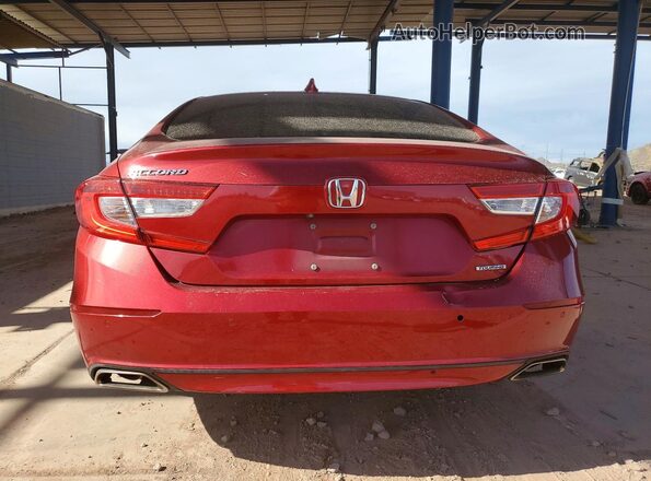 1HGCV1F91JA073160 2018 HONDA ACCORD Красный Вид сзади