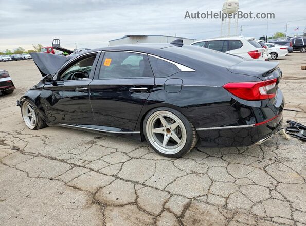 1HGCV1F92JA132975 2018 HONDA ACCORD Black Rear left
