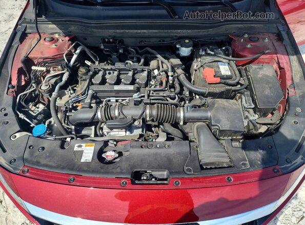 1HGCV1F93JA048793 2018 HONDA ACCORD Red Vista interior trasera