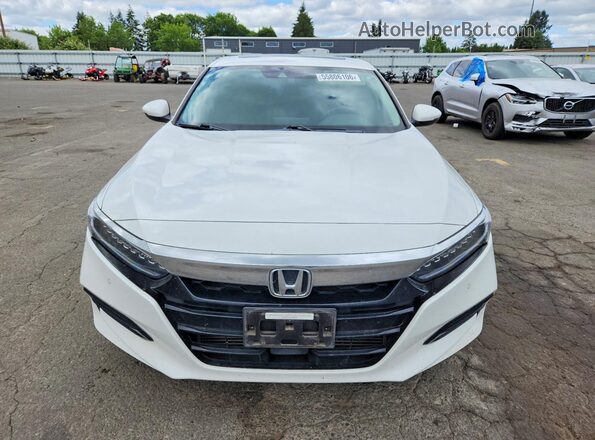 1HGCV1F94JA013647 2018 HONDA ACCORD White Դիմացի տեսք