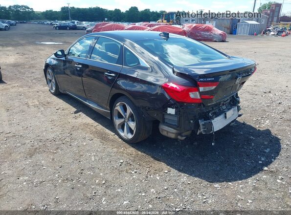 1HGCV1F96JA031440 2018 HONDA ACCORD Black Trasero izquierdo