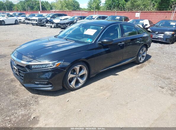 1HGCV1F96JA031440 2018 HONDA ACCORD Black Vista tres cuartos delantera izquierda