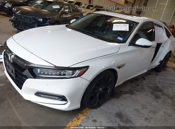 1HGCV1F96JA107657 2018 HONDA ACCORD White Front left