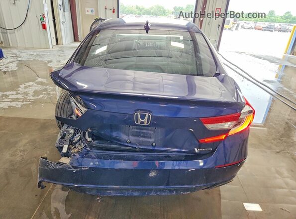 1HGCV1F96JA113636 2018 HONDA ACCORD Blue Vista trasera