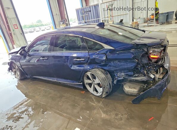 1HGCV1F96JA113636 2018 HONDA ACCORD Blue Trasero izquierdo