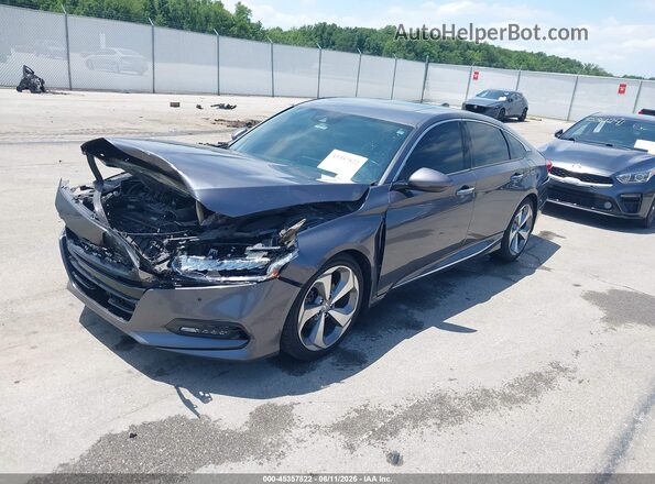 1HGCV1F96JA138018 2018 HONDA ACCORD Gray Front left