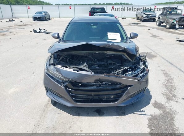 1HGCV1F96JA138018 2018 HONDA ACCORD Gray Instrument cluster view