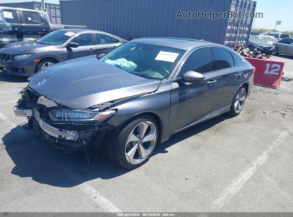 1HGCV1F97JA016817 2018 HONDA ACCORD Gray Vista tres cuartos delantera izquierda