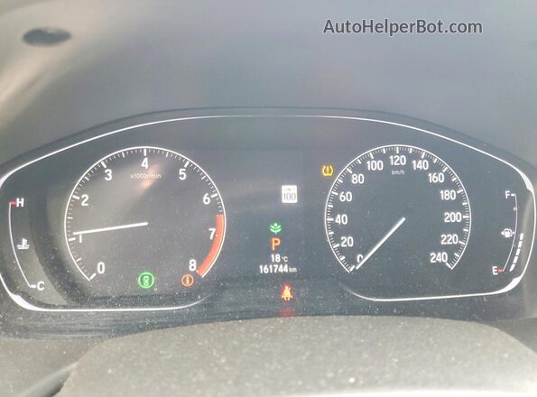 1HGCV1F97JA807929 2018 HONDA ACCORD Черный Вид щитка приборов