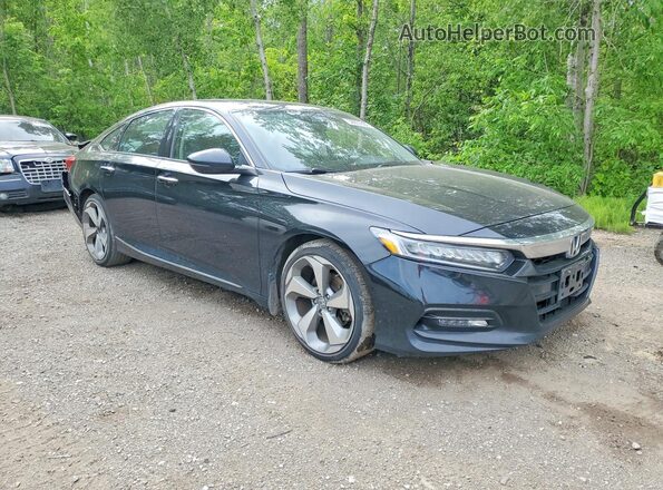 1HGCV1F97JA807929 2018 HONDA ACCORD Черный Передняя правая четверть
