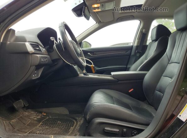 1HGCV1F97JA807929 2018 HONDA ACCORD Черный Вид салона спереди