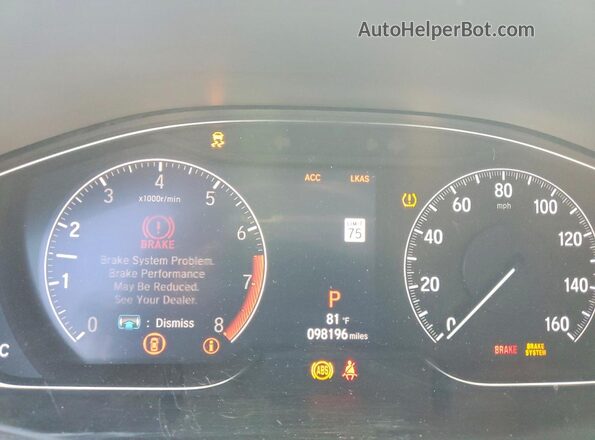 1HGCV1F98JA100239 2018 HONDA ACCORD Charcoal Widok zestawu wskaźników