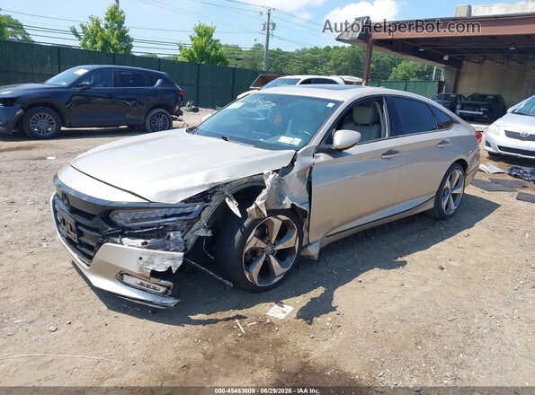 1HGCV1F99JA052167 2018 HONDA ACCORD Beige წინა მარცხენა ხედი სამი მეოთხედიდან