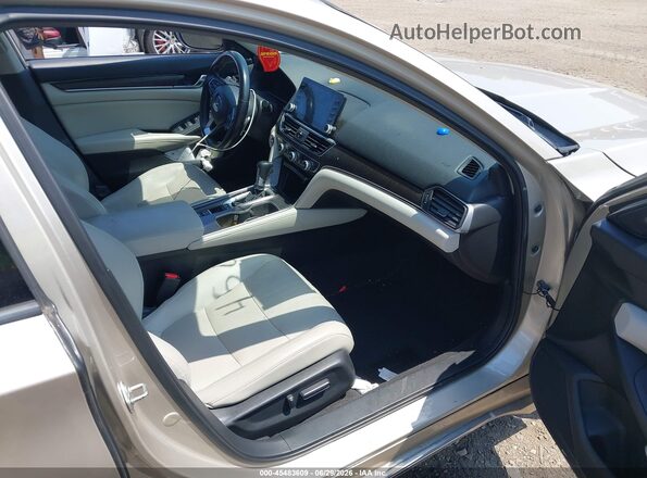 1HGCV1F99JA052167 2018 HONDA ACCORD Beige წინა სალონის ხედი