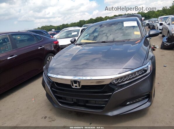 1HGCV1F9XJA078891 2018 HONDA ACCORD Gray უკანა სალონის ხედი