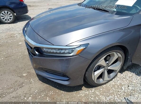 1HGCV1F9XJA138071 2018 HONDA ACCORD Gray Вид спереду