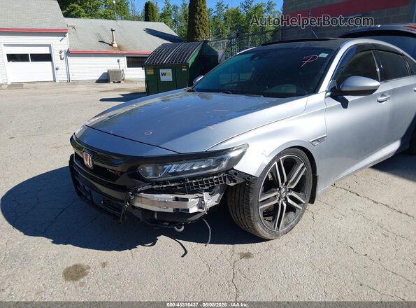 1HGCV2E30JA047104 2018 HONDA ACCORD Silver წინა ხედი