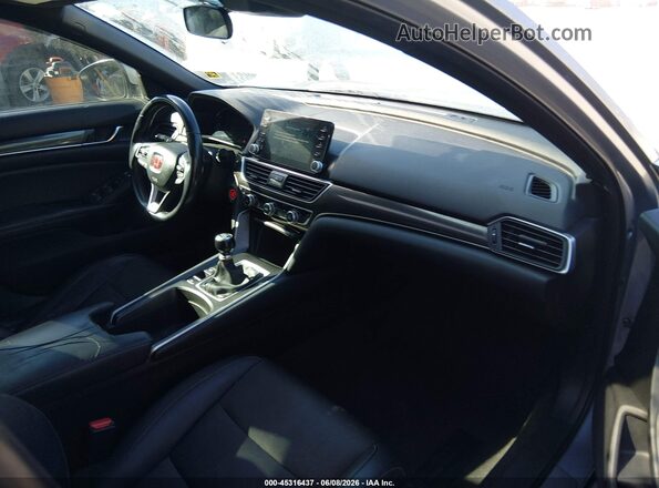 1HGCV2E30JA047104 2018 HONDA ACCORD Silver წინა სალონის ხედი