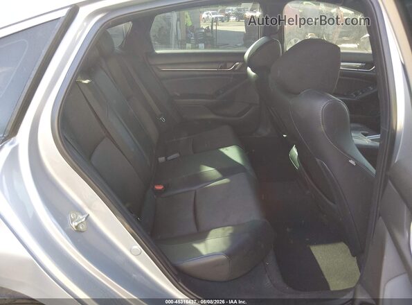 1HGCV2E30JA047104 2018 HONDA ACCORD Silver VIN კოდის სტიკერის ხედი