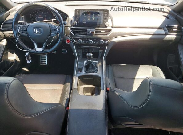 1HGCV2E30KA007705 2019 HONDA ACCORD Black წინა პანელის ხედი