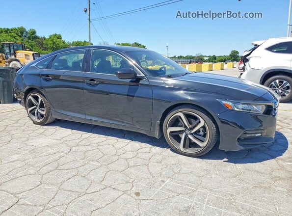 1HGCV2E30KA007705 2019 HONDA ACCORD Black წინა მარჯვენა