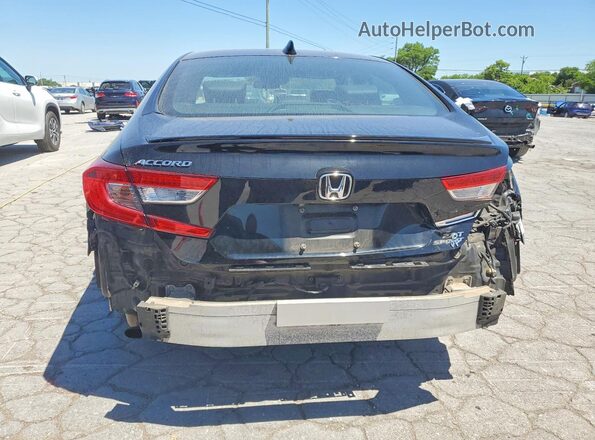 1HGCV2E30KA007705 2019 HONDA ACCORD Black უკანა ხედი