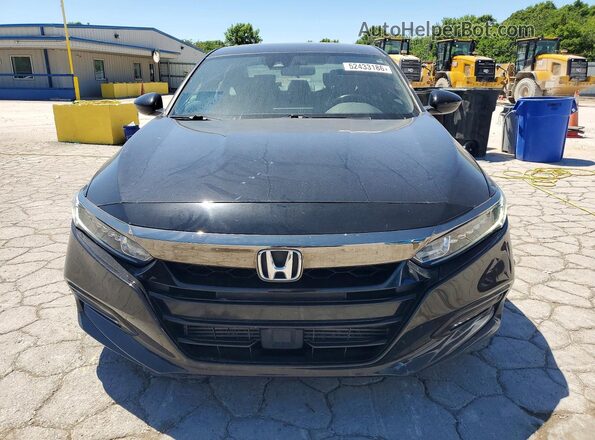 1HGCV2E30KA007705 2019 HONDA ACCORD Black წინა ხედი