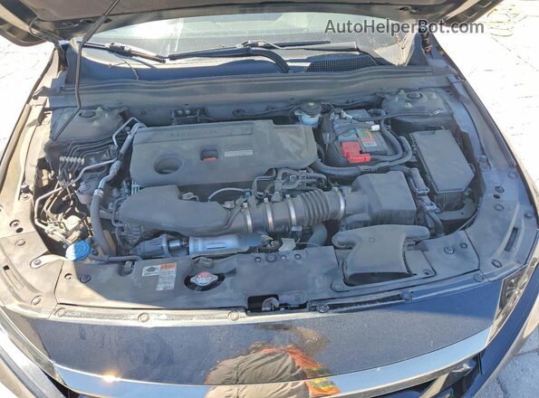 1HGCV2E30KA007705 2019 HONDA ACCORD Black უკანა სალონის ხედი