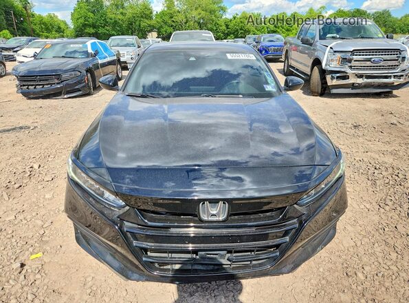 1HGCV2E35KA017355 2019 HONDA ACCORD Black Вид спереду